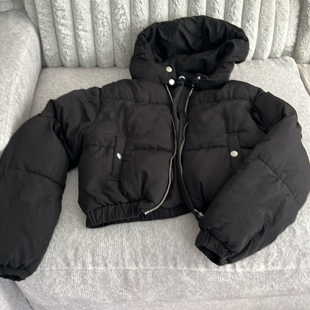 Black crop top jacket